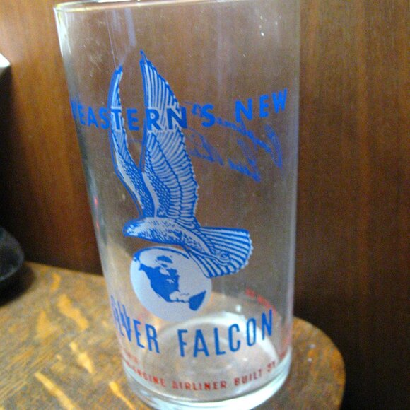 Eastern Airlines Silver Falcon 1950's Cocktail Glass - Picture 1 of 9
